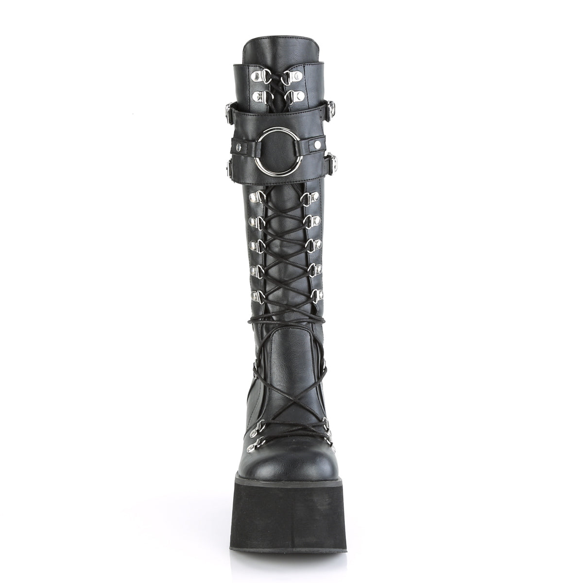 Funki Findz | Boots | Women's Goth Lace Up Platform Wedges