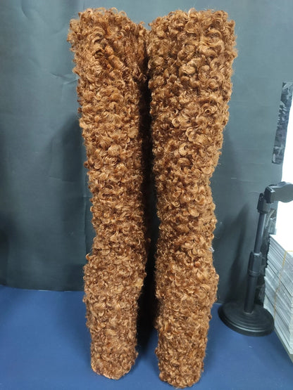 Funki Findz | Boots | Women's Knee-High Fuzzy Platform Boots