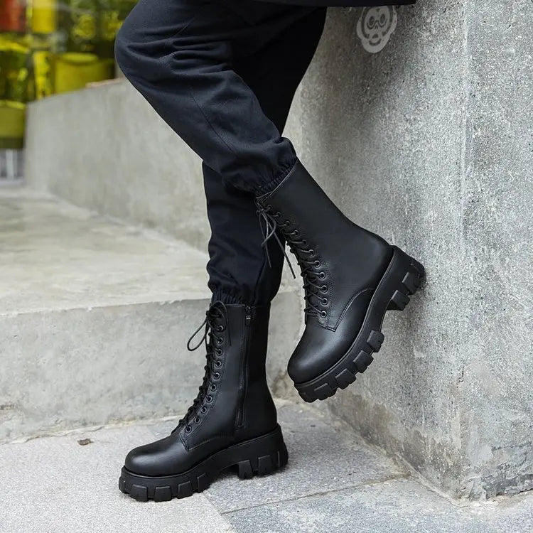 Funki Findz | Boots | Women's Platform Chunky Heel Ankle Boot