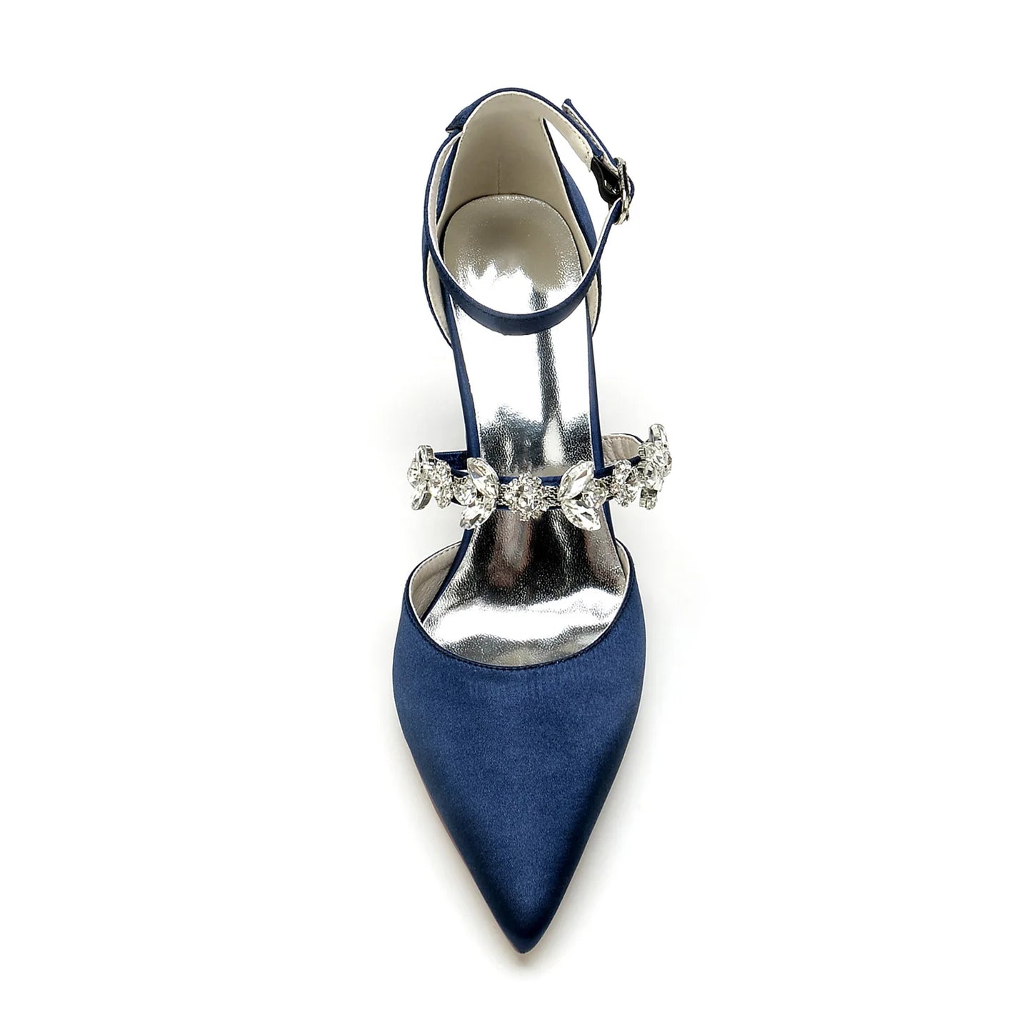 Funki Findz | Shoes | Women's Satin Crystal Block Heeled Shoes