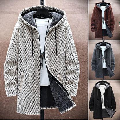 Funki Findz | Jackets | Men's Warm Drawstring Hooded Overcoat