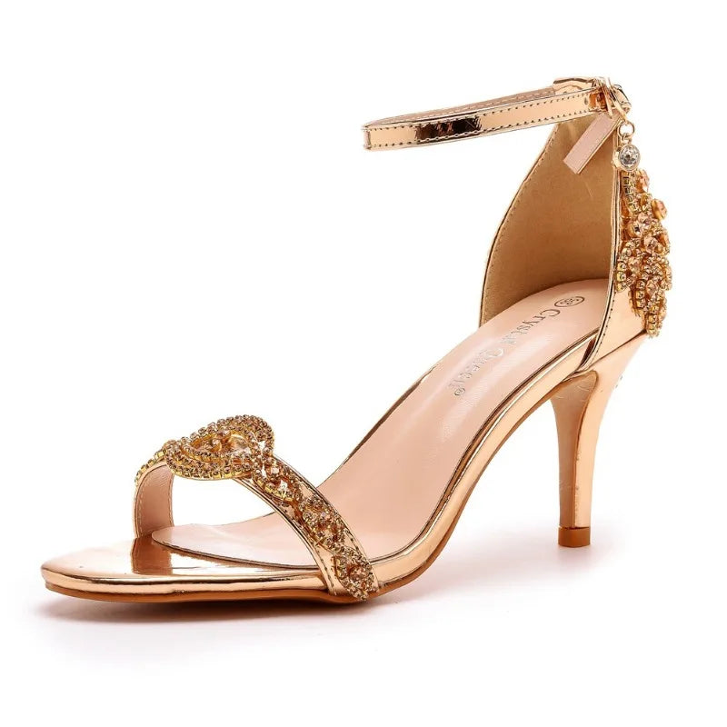 Funki Findz | Shoes | Women's Bridal Beaded Low Heel Sandals