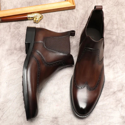 Funki Findz | Boots | Men's Leather Formal Dress Ankle Boots