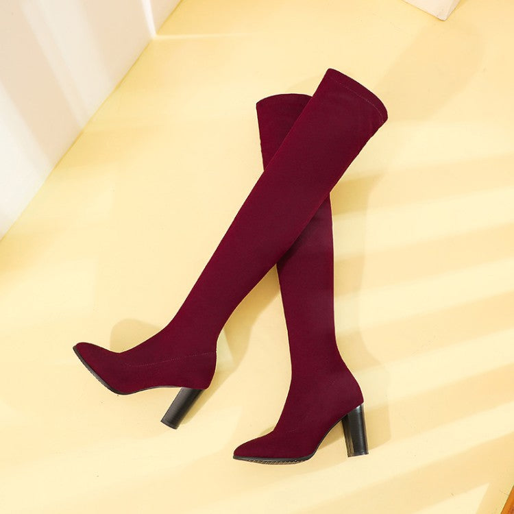 Funki Findz | Boots | Women's Over Knee High Block Heel Boots