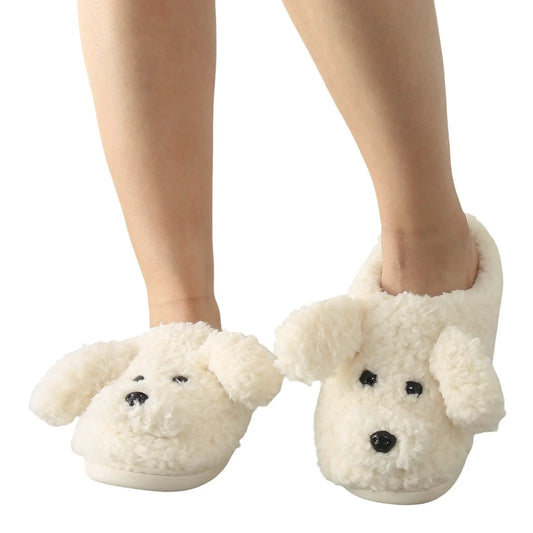 Funki Findz | Shoes | Women's Fluffy Cartoon Dog Fur Slippers