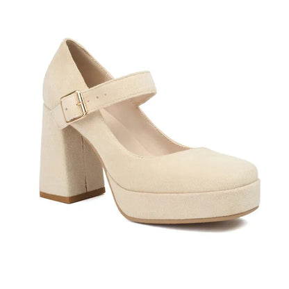 Funki Findz | Shoes | Women's Faux Suede Mary Jane Platforms