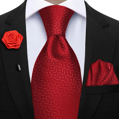 Funki Findz | Neckties | Mens 3Pcs Tie Set | Tie Hanky Corsage