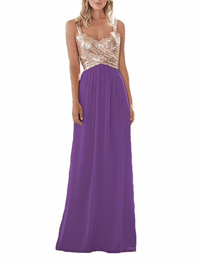Funki Findz | Dresses | Women's Sequin Prom Bridesmaid Dress