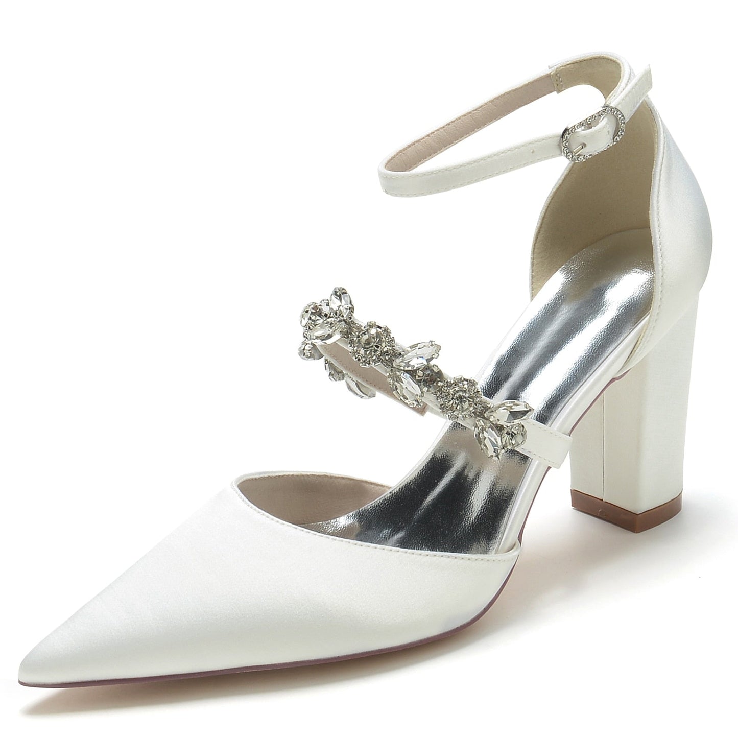 Funki Findz | Shoes | Women's Chic Crystal Satin Wedding Shoe