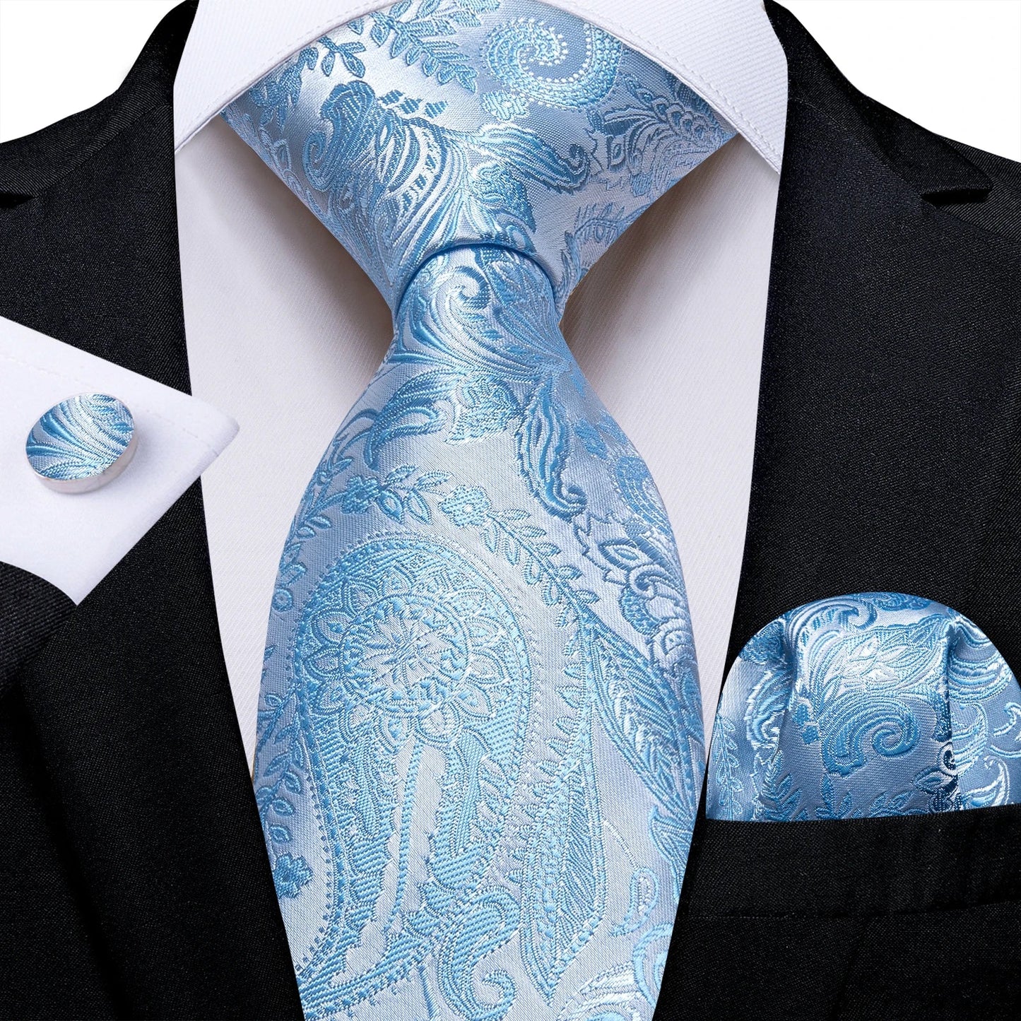 Funki Findz | Neckties | Men's 3Pcs Paisley Wedding Tie Sets