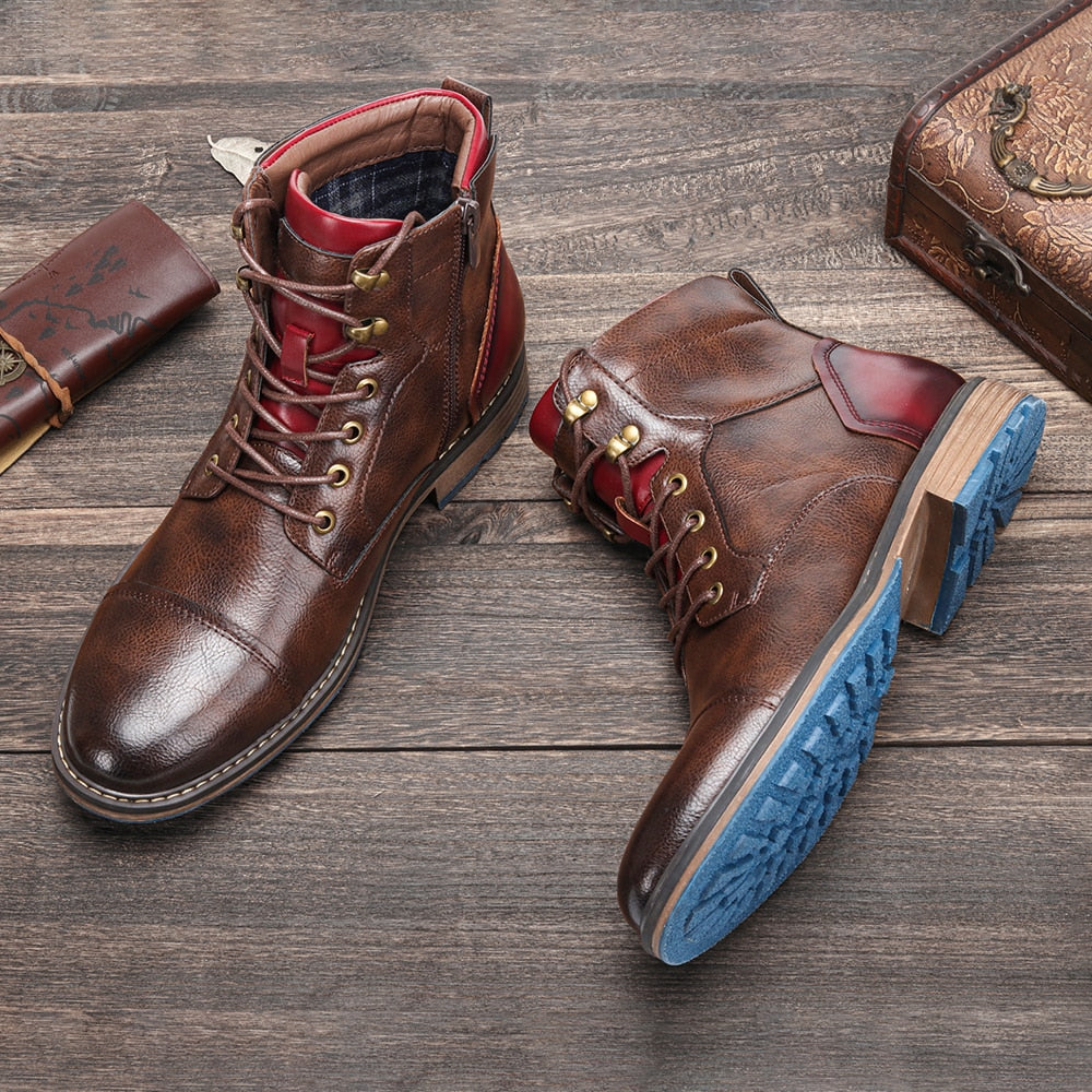 Funki Findz | Boots | Men's Leather Dress Boot | Retro Ankle Boot