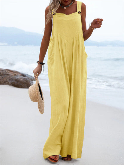 Funki Findz | Pants | Women's Elegant Wide Leg Bib Romper