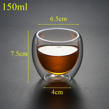 Funki Findz | Cups | Glass Double Wall Borosilicate Mug 2/3/4