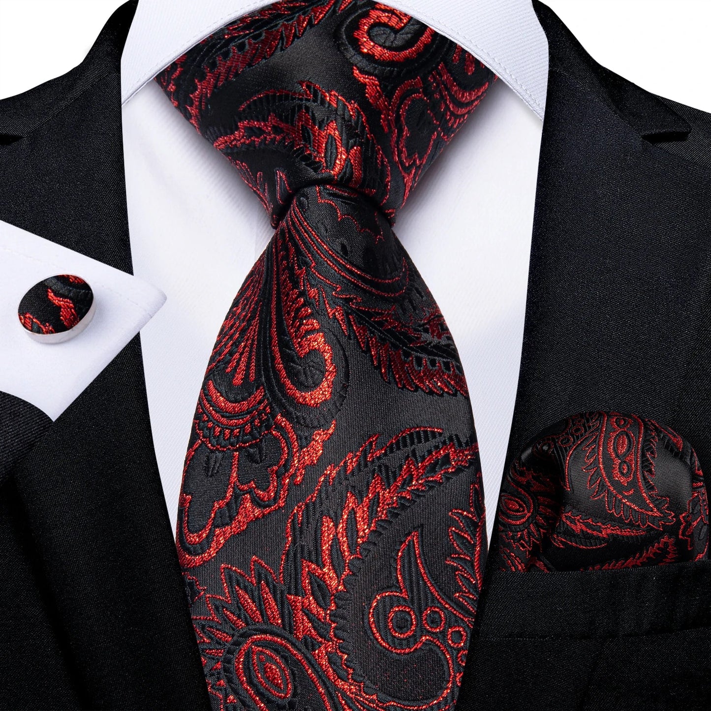 Funki Findz | Neckties | Men's 3Pcs Paisley Wedding Tie Sets