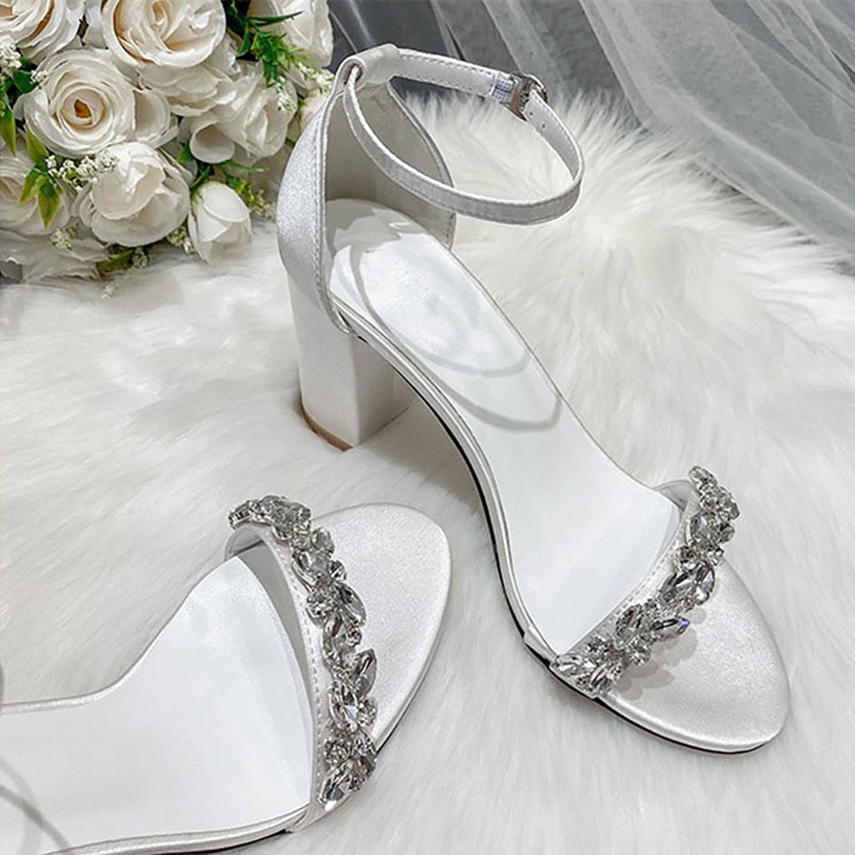 Funki Findz | Shoes | Women's Wedding Prom Block Heel Sandal