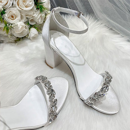 Funki Findz | Shoes | Women's Wedding Prom Block Heel Sandal