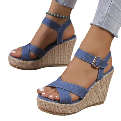 Funki Findz | Shoes | Women's Open Toe High Wedge Sandals
