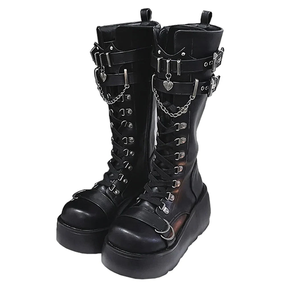 Funki Findz | Boots | Women's Gothic Platform Wedge Boots