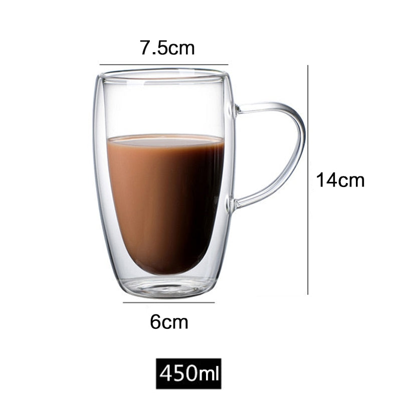 Funki Findz | Cups | Glass Double Wall Borosilicate Mug 2/3/4