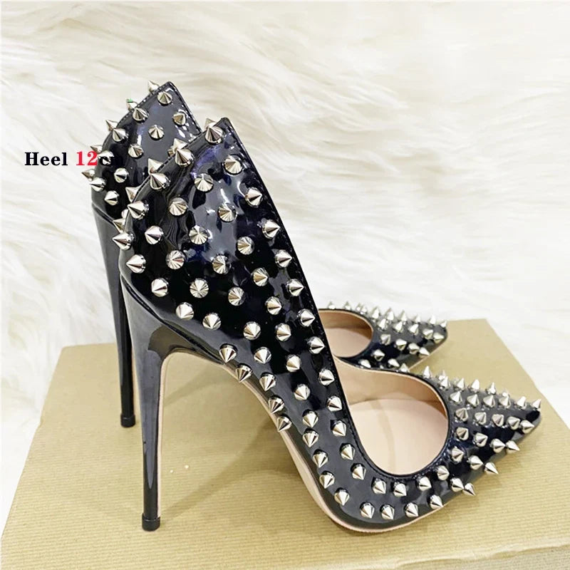 Funki Findz | Shoes | Women's Spikes Rivets Super High Stilettos