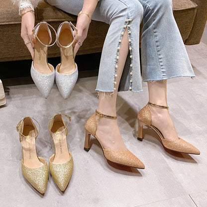 Funki Findz | Shoes | Women's Sparkly Gold Silver Bridal Heels