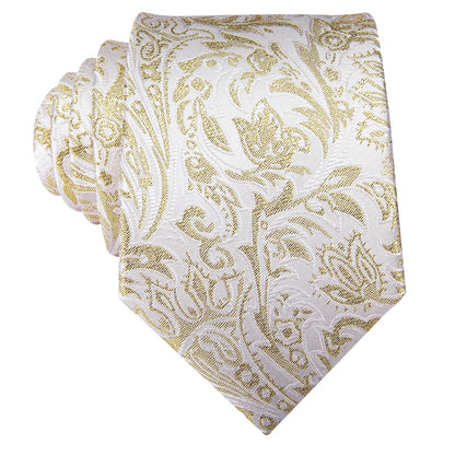 Funki Findz | Neckties | Men's Champagne Gold Silk Tie 3Pcs Set