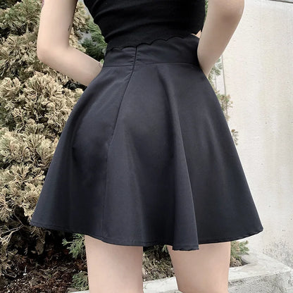 Funki Findz | Skirts | Women's Punk Lace Up Pleated Mini Skirts