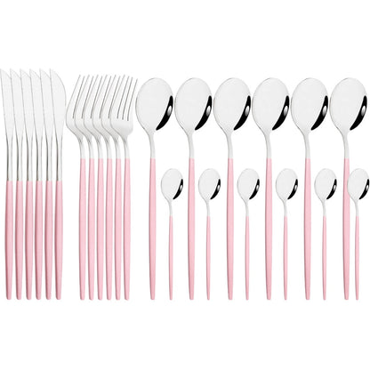 Funki Findz | Cutlery Sets | Gold Stainless Steel Mirror Polish 24 Set
