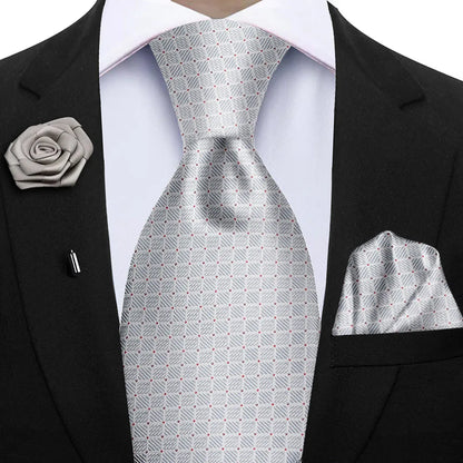Funki Findz | Neckties | Mens 3Pcs Tie Set | Tie Hanky Corsage