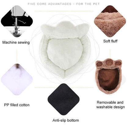 Funki Findz | Pet Beds | Cute Fluffy Paw Shaped Dog Cat Beds