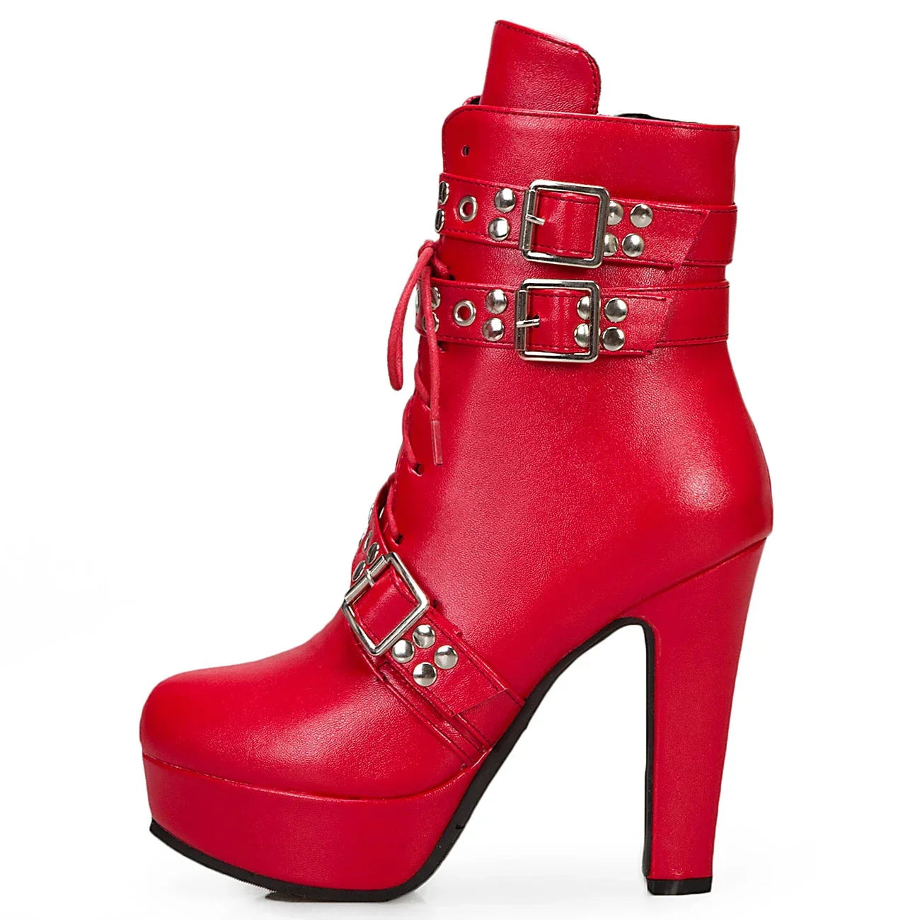 Funki Findz | Boots | Women's Buckle Strap Platform Ankle Boots