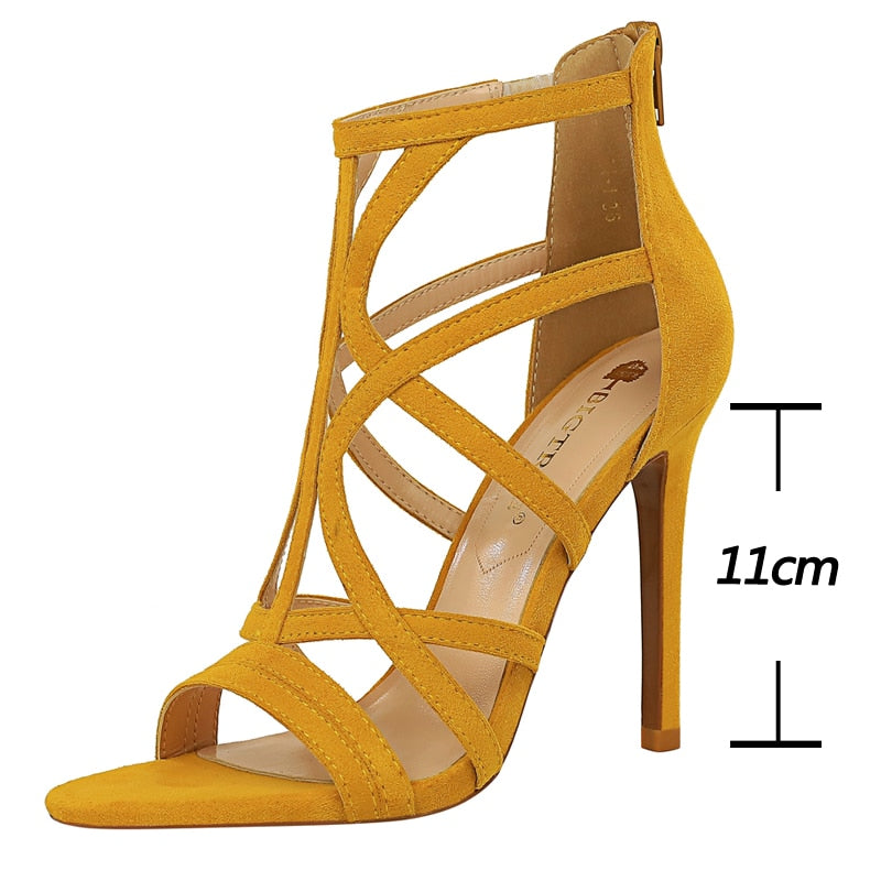 Funki Findz | Shoes | Women's Lattice High Heel Roman Sandals