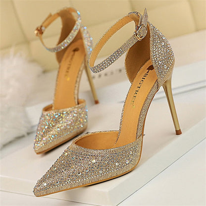 Funki Findz | Shoes | Women's Shiny Rhinestone Designer Heels