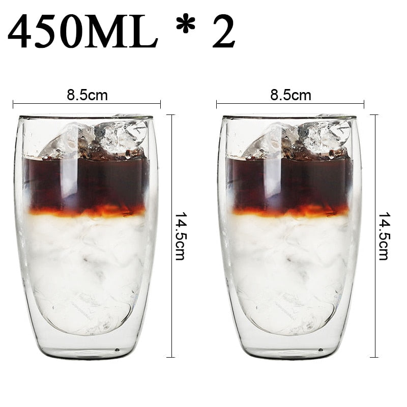 Funki Findz | Cups | Glass Double Wall Borosilicate Mug Sets