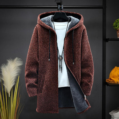 Funki Findz | Jackets | Men's Warm Drawstring Hooded Overcoat