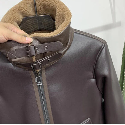 Funki Findz | Jackets | Men's Faux Leather Fleece Bomber Jacket