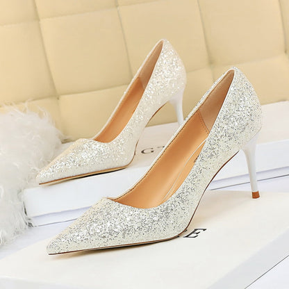 Funki Findz | Shoes | Women's High Heel Glitter Prom Pumps