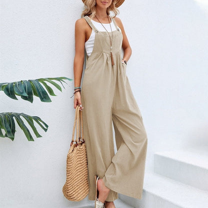 Funki Findz | Pants | Women's Casual Wide Leg Pantsuit Overalls