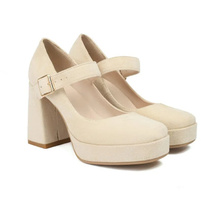 Funki Findz | Shoes | Women's Faux Suede Mary Jane Platforms