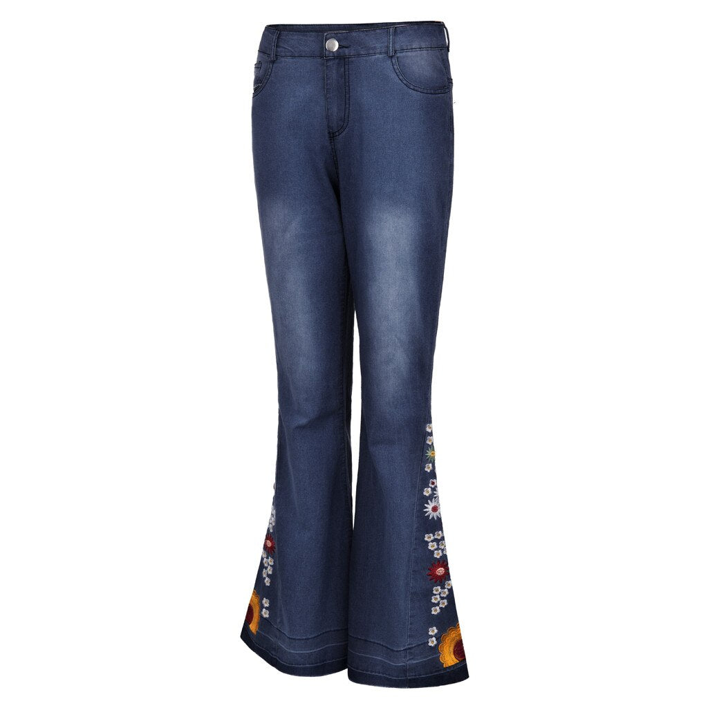 Funki Findz | Pants | Women's Boho Hippy Embroidered Jeans