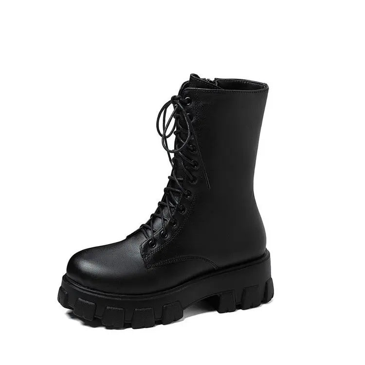 Funki Findz | Boots | Women's Platform Chunky Heel Ankle Boot
