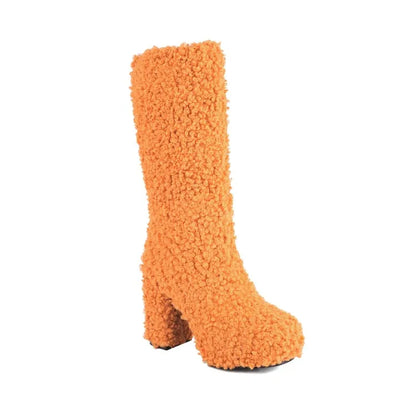 Funki Findz | Boots | Women's Fuzzy Faux Wool Platform Boots