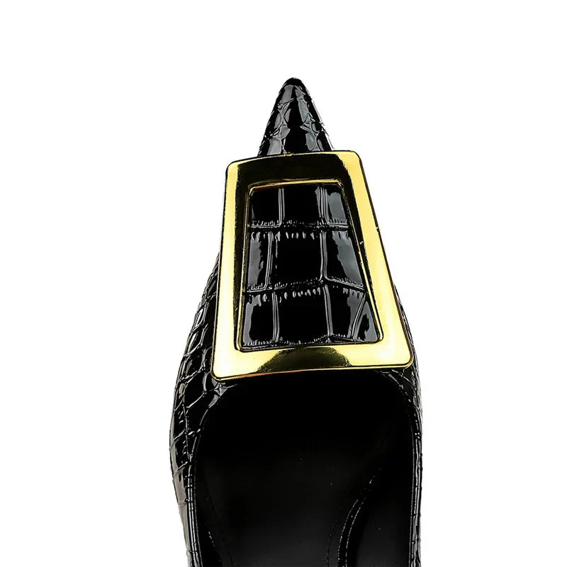 Funki Findz | Shoes | Women's Metal Buckle Pointed Toe Pumps