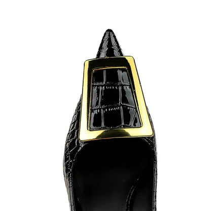 Funki Findz | Shoes | Women's Metal Buckle Pointed Toe Pumps