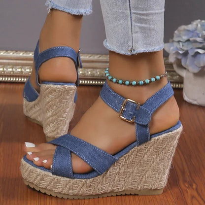 Funki Findz | Shoes | Women's Open Toe High Wedge Sandals