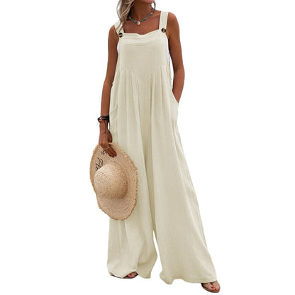 Funki Findz | Pants | Women's Elegant Wide Leg Bib Romper