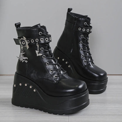 Funki Findz | Boots | Women's Punk Chunky Platform Creepers