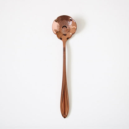 Funki Findz | Spoons | Vintage Gold Flower Coffee Spoons 8 Pcs