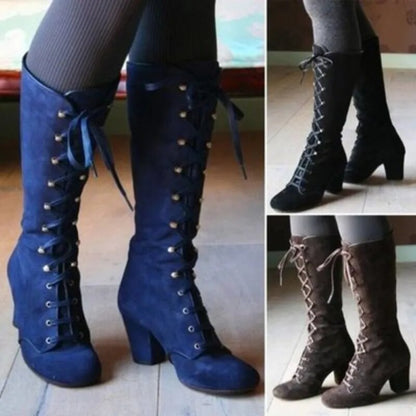 Funki Findz | Boots | Women's Steampunk Lace Up Granny Boots