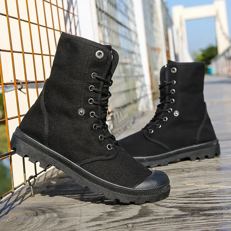 Funki Findz | Boots | Men's Canvas High Top Combat Boots